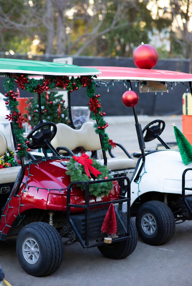 christmas golf carts