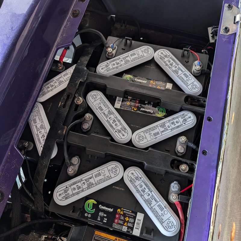 Aging golf cart battery pack replaced on-site by Ocala Cart Care