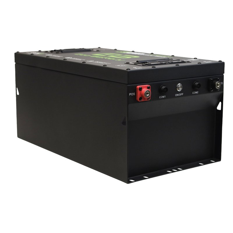 Eco Battery Gen 3 lithium pack, end view