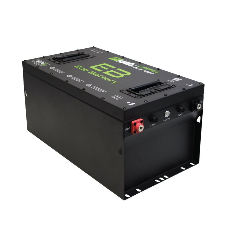 Eco Battery Gen 3 lithium pack charge and communication ports